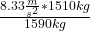 Rendered by QuickLaTeX.com \frac{ 8.33\frac{m}{s^{2} }*1510kg }{1590kg}