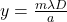 y=\frac{m\lambda D}{a}