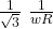 \frac{1}{\sqrt{3} } \ \frac{1}{wR}