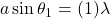 a\sin \theta_1=(1)\lambda 