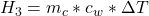 H_3  =  m_c  *  c_w  *  \Delta T