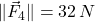 \|\vec F_{4}\| = 32\,N