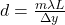 d = \frac{m\lambda L}{\Delta y}