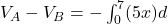V_A-V_B=-\int_0^7(5x)d