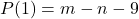 P(1) = m - n -9