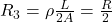 R_{3} = \rho \frac{L}{2A}=\frac{R}{2}