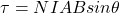 \tau=NIABsin\theta