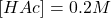 [HAc]=0.2M