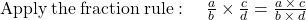 \mathrm{Apply\:the\:fraction\:rule}:\quad \frac{a}{b}\times \frac{c}{d}=\frac{a\:\times \:c}{b\:\times \:d}