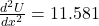 \frac{d^{2}U}{dx^{2}} = 11.581