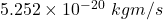 5.252\times 10^{-20}\ kgm/s