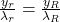 \frac{y_r}{\lambda_r}  = \frac{y_R}{\lambda_R}