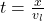 t = \frac{x}{v_{l}}