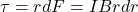 \tau=rdF=IBrdr