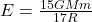 E = \frac{15GMm}{17R}