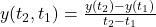 y(t_2,t_1) = \frac{y(t_2) - y(t_1)}{t_2-t_1}