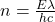 n=\frac{E\lambda}{hc}