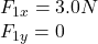 F_{1x}=3.0 N\\F_{1y}=0