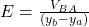 E = \frac{V_{BA}}{(y_b-y_a)}