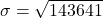 Rendered by QuickLaTeX.com \sigma=\sqrt{143641}