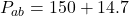 P_{ab}=150+14.7