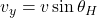 v_{y}=v\sin\theta_{H}