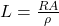 L=\frac{RA}{\rho}