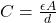 C =\frac{\epsilon A}{d}