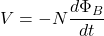 V =-N \dfrac{d\Phi_B}{dt}