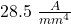 28.5 \ \frac{A}{mm^4}