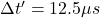 Rendered by QuickLaTeX.com \Delta t'=12.5\mu s