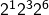 \sf{2^{1}&times;2^{3}&times;2^{6}   }