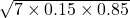 \sqrt{7 \times 0.15 \times 0.85}