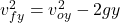 v_{fy}^{2} =v_{oy}^{2}-2gy