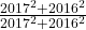 \frac{2017^2+2016^2}{2017^2+2016^2}