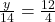 \frac{y}{14} = \frac{12}{4}