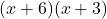 (x + 6)(x + 3)