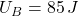 U_{B} = 85\,J
