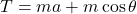 T=ma+m\cos\theta