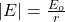 |E|=\frac{E_o}{r}