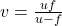 v=\frac{uf}{u-f}}