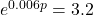 e^{0.006p}=3.2
