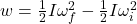 w=\frac{1}{2}I\omega _f^2-\frac{1}{2}I\omega _i^2