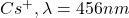 Rendered by QuickLaTeX.com Cs^+, \lambda=456 nm