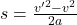 s=\frac{v'^2-v^2}{2a}