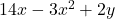 14x-3x^2+2y
