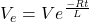 V_{e}=Ve^{\frac{-Rt}{L} }