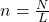 n =  \frac{N}{L}  \\ 