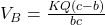 V_{B} =\frac{KQ(c-b)}{bc}