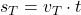 s_{T} = v_{T}\cdot t
